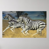 Rennstreifen - Zebra Print laufen Poster