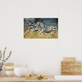 Rennstreifen - Zebra Print laufen Poster (Küche)