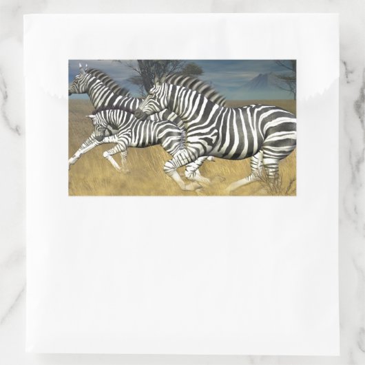 Rennstreifen - Zebra Rechteckiger Aufkleber (Tasche)