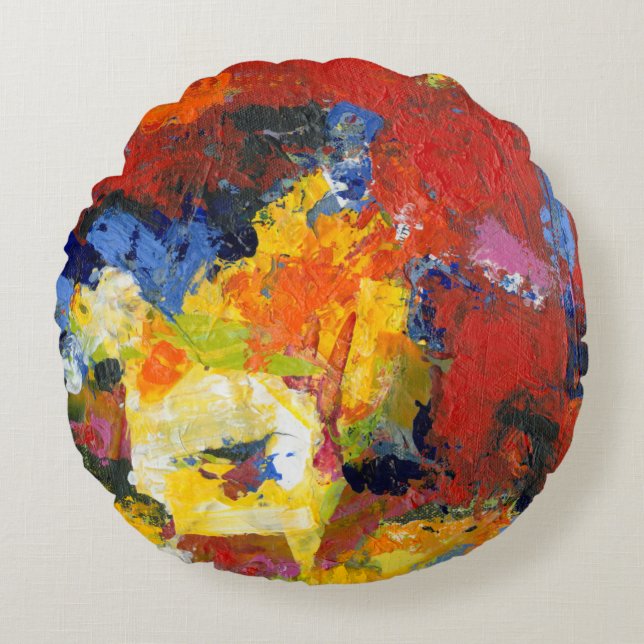 Renntag Rundes Kissen (Vorderseite)