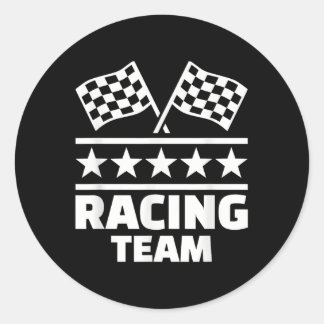 Rennteam Runder Aufkleber
