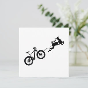Renntiersantennen-Mountainbike-Weihnachtsfahrer Feiertagskarte