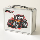 Renntraktor Hot Rod Metall Brotdose (Rückseite)