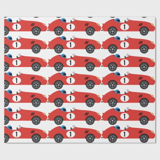 Rennwagen 1 geschenkpapier (Flach)