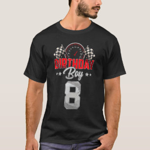Rennwagen 8. Geburtstag Junge Party Racing 8 Jahre T-Shirt