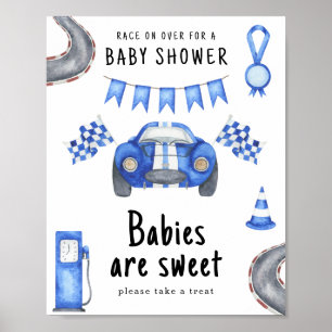 Rennwagen-Baby-Party - Babys sind süß Poster