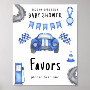 Rennwagen-Baby-Party-Geschenke, bitte nehmen Sie e Poster