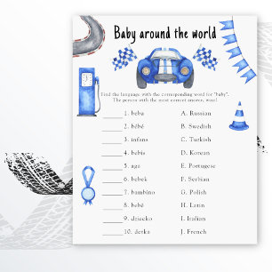 Rennwagen - Baby rund um das Weltspiel
