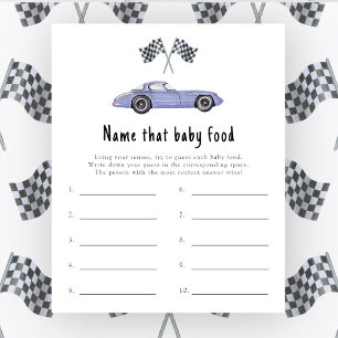 Rennwagen - Benennen Sie das Baby-Food-Spiel