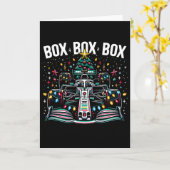 Rennwagen Box Box Box Funk Anruf Spaß Weihnachten  Karte (Gelbe Blume)
