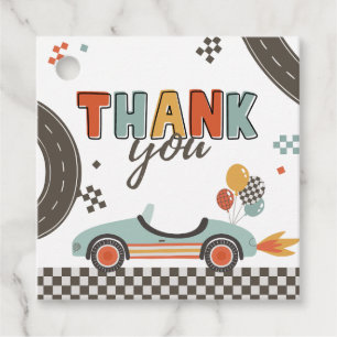 Rennwagen Danke Karte Geschenkanhänger