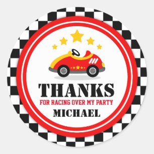 Rennwagen danken Ihnen, Umbau zu bevorzugen Runder Aufkleber