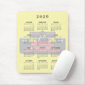 Rennwagen-Design 2026 Kalender-Mauspad Mousepad (Mit Mouse)