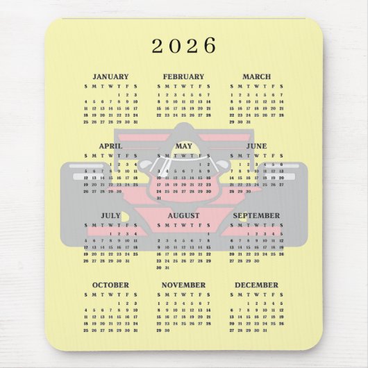 Rennwagen-Design 2026 Kalender-Mauspad Mousepad (Vorne)