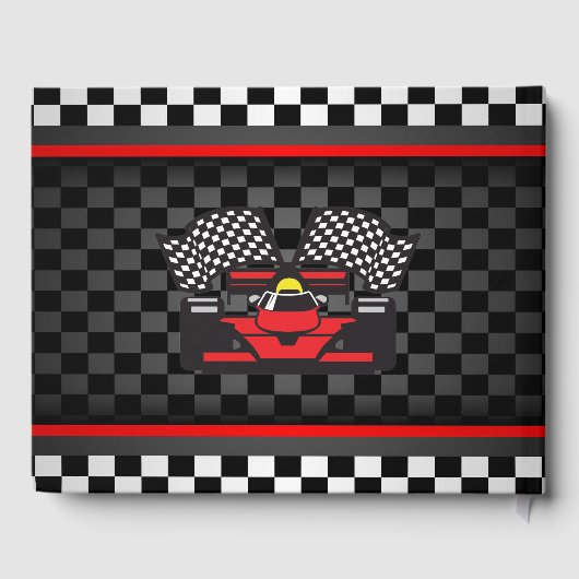 Rennwagen Design Gästebuch (Rückseite)