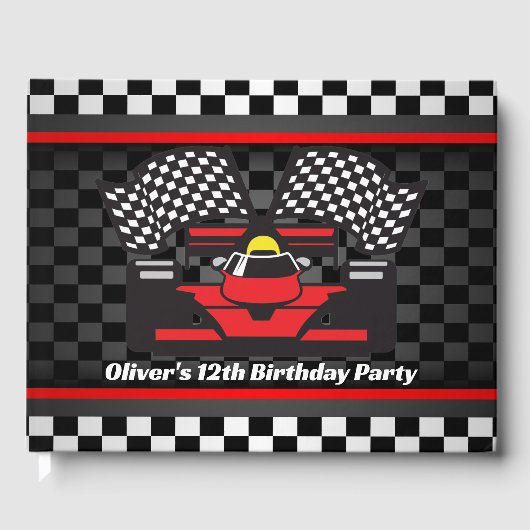 Rennwagen Design Gästebuch (Vorderseite)