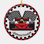 Rennwagen Design Keramik Ornament (Hinten)