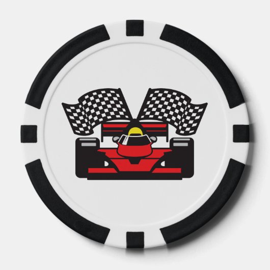 Rennwagen-Design-Pokerchips Pokerchips (Vorderseite)