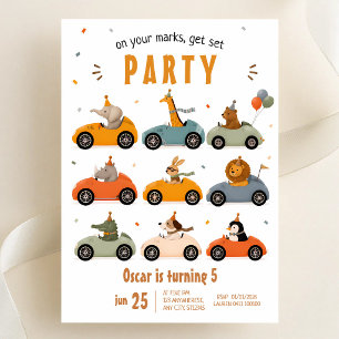 Rennwagen-Geburtstag Einladung