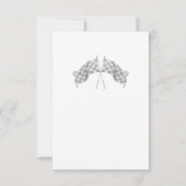 Rennwagen-Geburtstag Fast One  Dankeskarte (Rückseite)