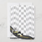 Rennwagen-Geburtstag laden ein Einladung (Rückseite)