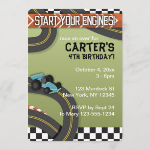 Rennwagen-Geburtstag laden ein Einladung