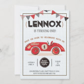 Rennwagen-Geburtstags-Einladung Einladung (Vorderseite)