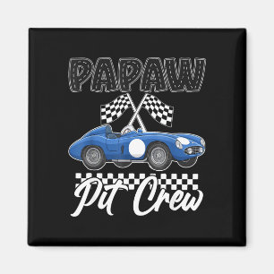 Rennwagen-Geburtstagsfeier Rennfamilie Papaw-Pit Magnet