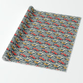Rennwagen-Geburtstagsgeschenkverpackung Geschenkpapier (Ungerollt)
