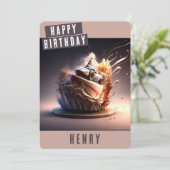 Rennwagen Geburtstagskarte Feiertagskarte (Stehend Vorderseite)