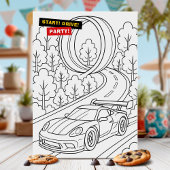 Rennwagen Geburtstagsparty Spaß Einladung