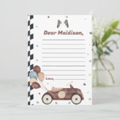 Rennwagen Geburtstagszeit Kapselnotizkarte Dankeskarte (Stehend Vorderseite)