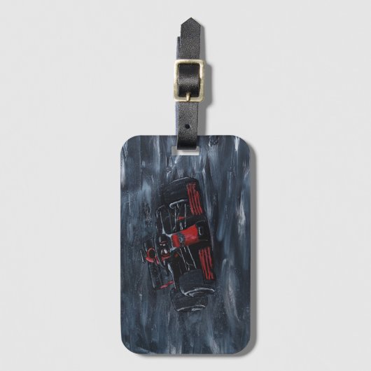 Rennwagen Gepäckmarke Gepäckanhänger (Vorderseite Vertikal)