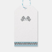 Rennwagen-Geschenketiketten bevorzugen Zwei schnel Geschenkanhänger (Rückseite)