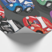 Rennwagen Geschenkpapier (Ecke)