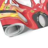 Rennwagen Geschenkpapier (Rolleneckpunkt)