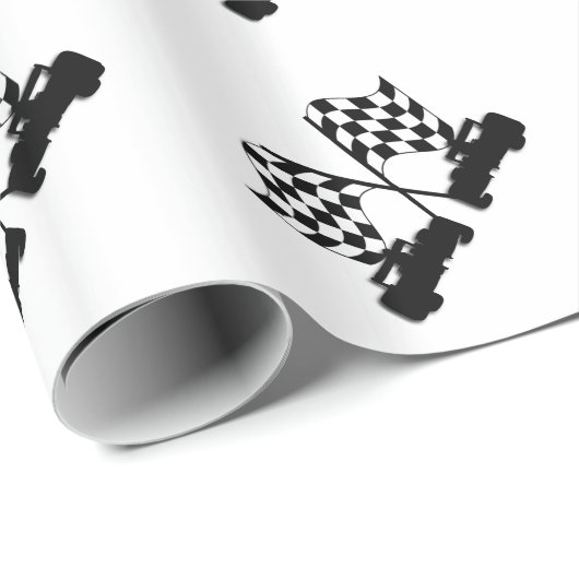 Rennwagen Geschenkpapier (Rolleneckpunkt)