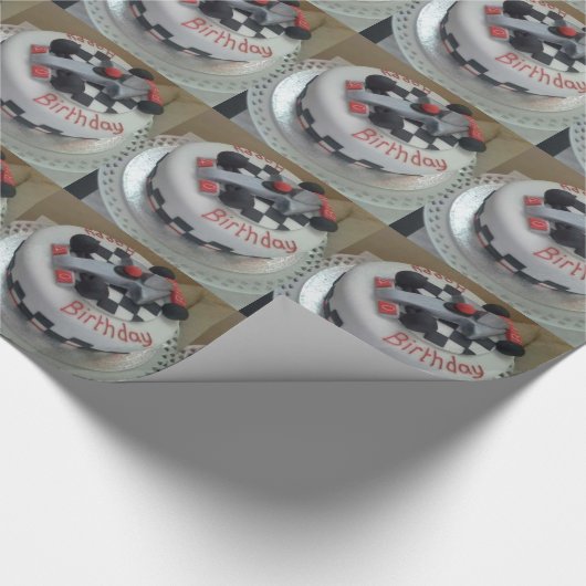 Rennwagen Geschenkpapier (Ecke)