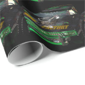 Rennwagen Geschenkpapier (Rolleneckpunkt)