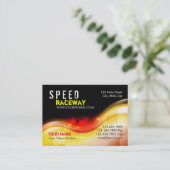 Rennwagen-Geschwindigkeits-Flammen auf Feuer Visitenkarte (Stehend Vorderseite)