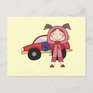 Rennwagen - Girl-T - Shirt und Geschenke Postkarte