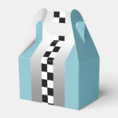 Rennwagen grün, schwarz und weiß Gefallen Box Geschenkschachtel (Rückseite)