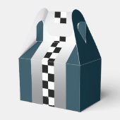 Rennwagen grün, schwarz und weiß Gefallen Box Geschenkschachtel (Rückseite)