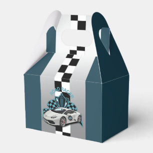 Rennwagen grün, schwarz und weiß Gefallen Box Geschenkschachtel