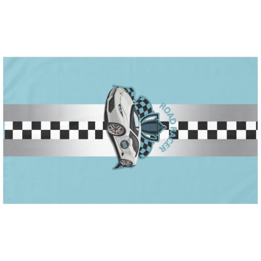 Rennwagen grün, schwarz und weiß tischdecke (Vorderseite (Horizontal))