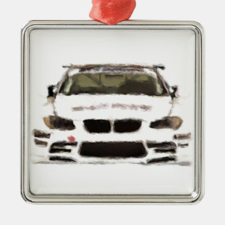 Rennwagen-handgemalte Kunst-Bürsten-Schablone BMWs Silbernes Ornament