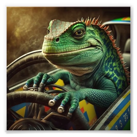 Rennwagen Iguana Fotodruck (Vorne)