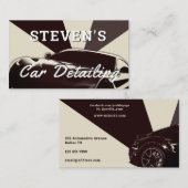 Rennwagen im Vintagen Stil Visitenkarte (Vorne/Hinten)