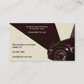 Rennwagen im Vintagen Stil Visitenkarte (Rückseite)