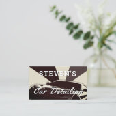 Rennwagen im Vintagen Stil Visitenkarte (Stehend Vorderseite)